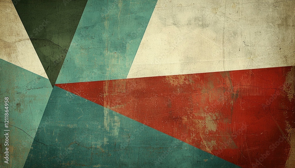 Naklejka premium Abstract Geometric Vintage Textured Design