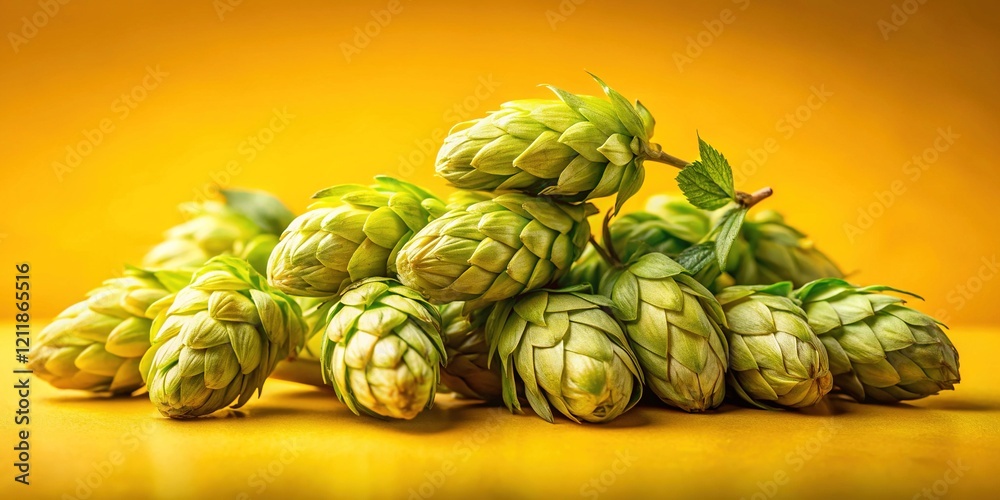 Fototapeta premium Close-up Dry Hop Cone Panoramic