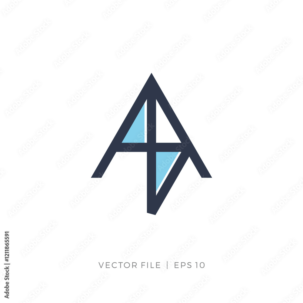 initial letter A and lightning bolt logo initial letter A and lightning bolt logo