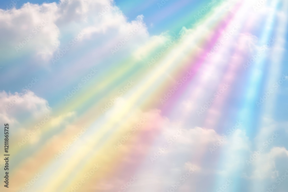 Fototapeta premium White background with colorful rays of light