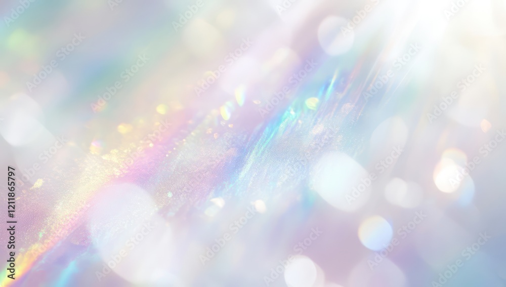White background with iridescent rainbow light rays and white reflections, White background with iridescent rainbow light rays and white reflections,