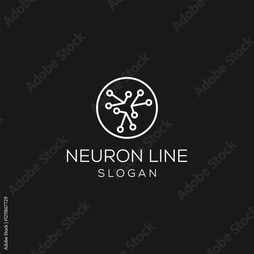 Neuron logo icon vector image