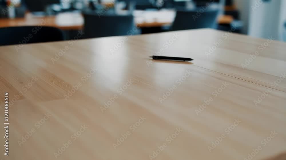 Empty Conference Table Awaiting Meeting Empty Conference Table Awaiting Meeting