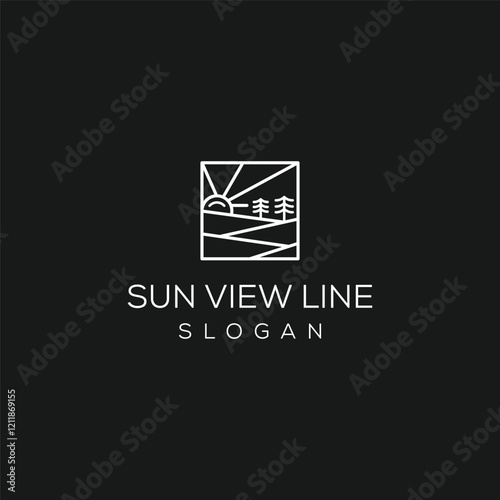 logo simple minimalist valley view photo