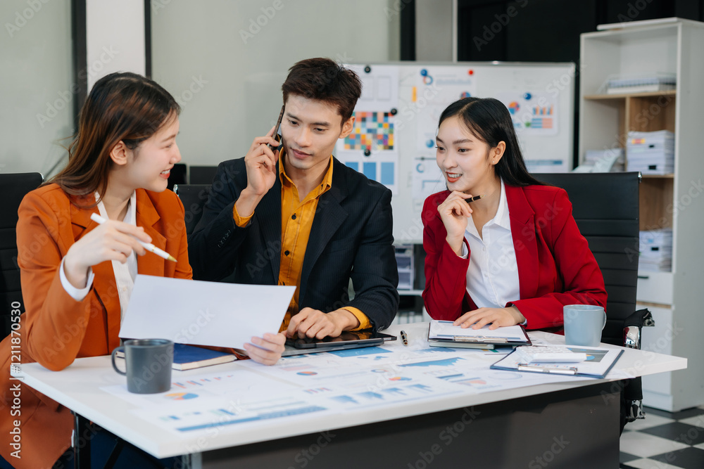 Business people meeting design ideas concept business planning at office.