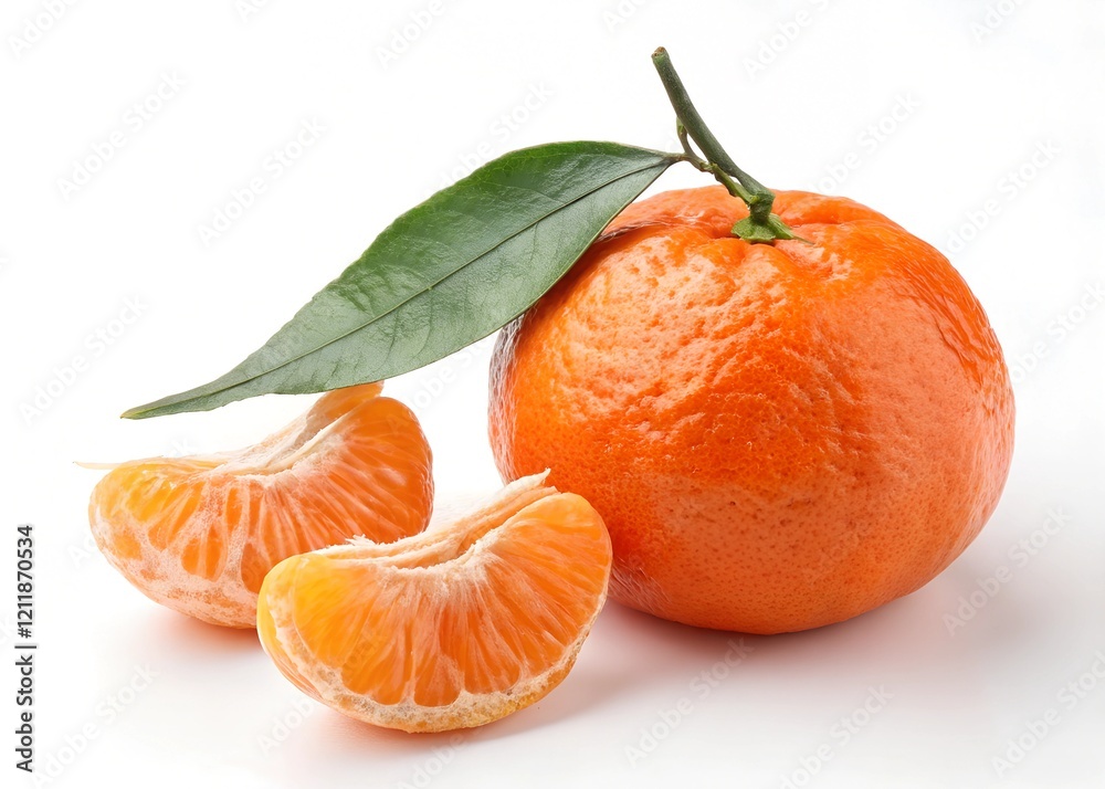 tangerines with green leaves tangerines with green leaves