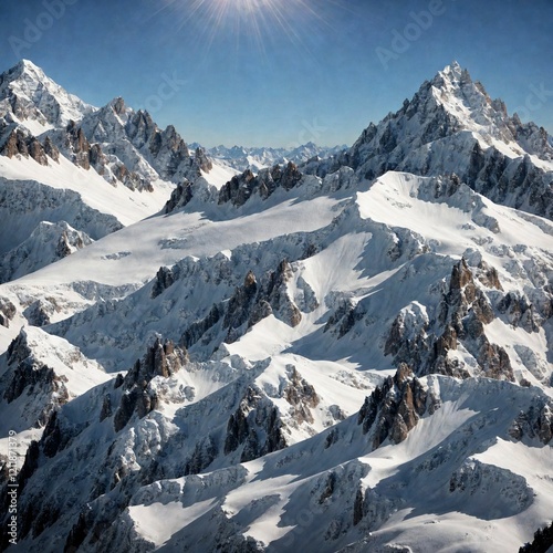 stunning view of swiss mountains in winter