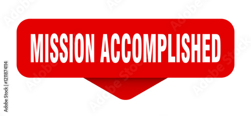 mission accomplished sticker. mission accomplished sign on transparent background