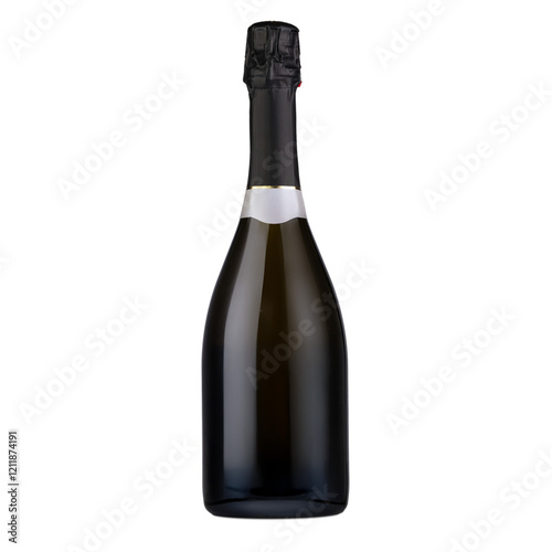 Bottle of Champagne isolated without label
