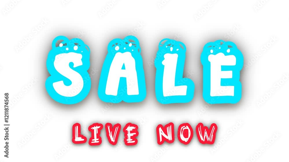 winter sale live now animated text video on white background winter sale live now animated text video on white background