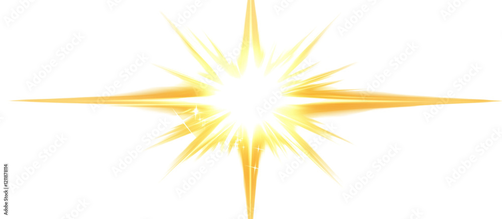 Fototapeta premium Bright starburst graphic with sharp rays radiating outward, creating dynamic and energetic visual effect. Ideal for backgrounds or design elements