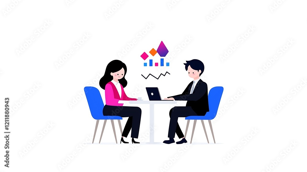 Business People Collaborating on Project Strategy During a Meeting Business People Collaborating on Project Strategy During a Meeting