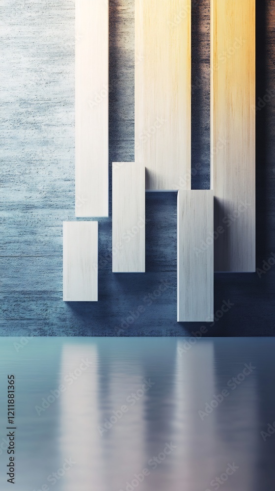 Modern Minimalist Abstract Wall Art Warm Light. AI Generated Modern Minimalist Abstract Wall Art Warm Light. AI Generated