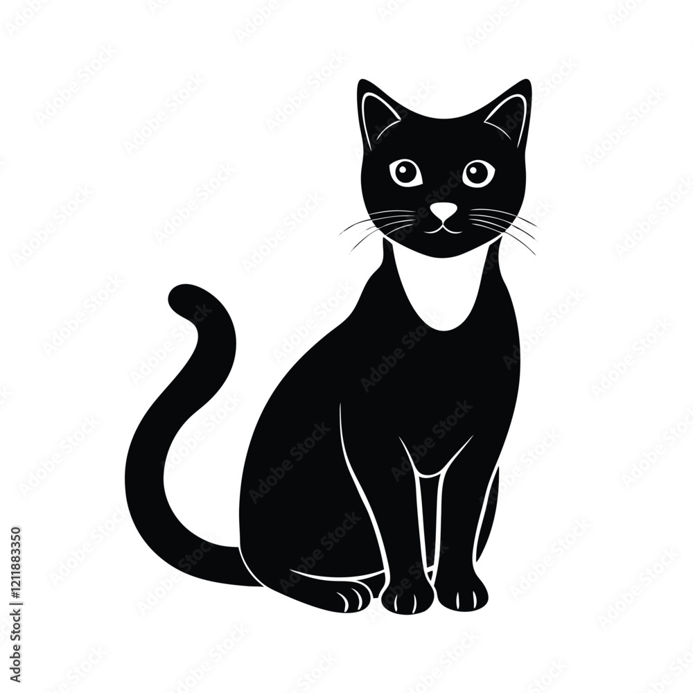 Obraz premium a vector illustration of cat