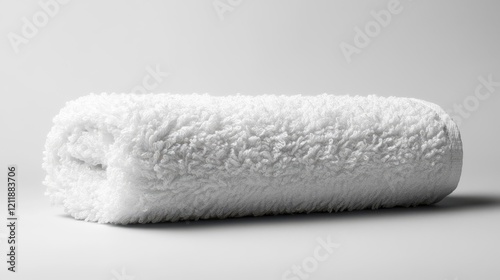 Soft and Textured White Rolled Towel