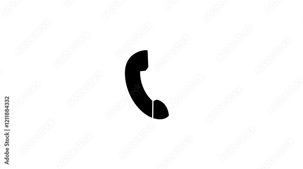Call Icon silhouette vector on white background