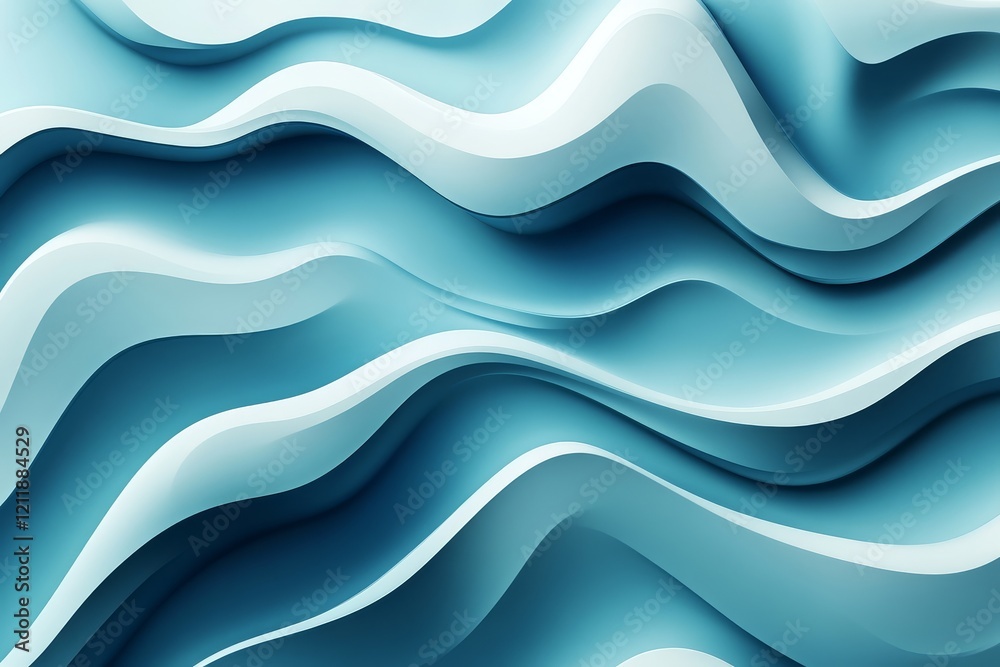 Seamless light blue background with 3D wavy lines and smooth, minimalist shapes, high-resolution vector illustration, no shadows, high detail. Seamless light blue background with 3D wavy lines and smooth, minimalist shapes, high-resolution vector illustration, no shadows, high detail.