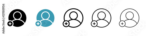 Follower icons in solid black and white colors