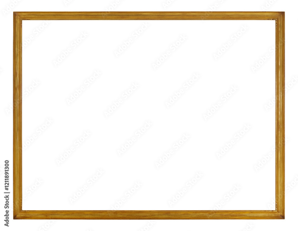 Narrow antique picture frame on a transparent background, in PNG format. Narrow antique picture frame on a transparent background, in PNG format.