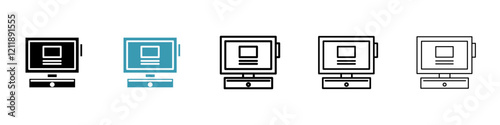 POS system icons in solid black and white colors