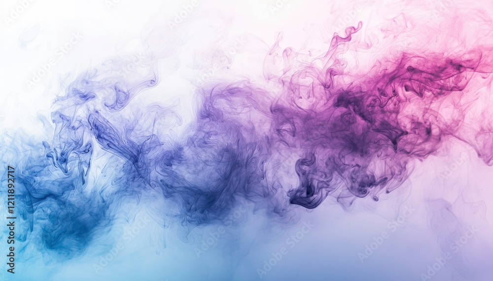 Fototapeta premium Abstract Swirling Blue and Purple Smoke Art