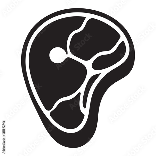 Steak Silhouette  A Cut of Meat Illustration