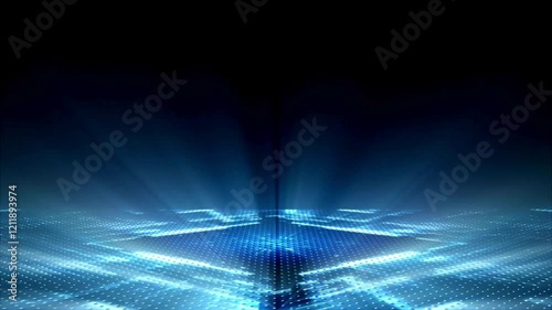 blue futuristic abstract background with code animation video