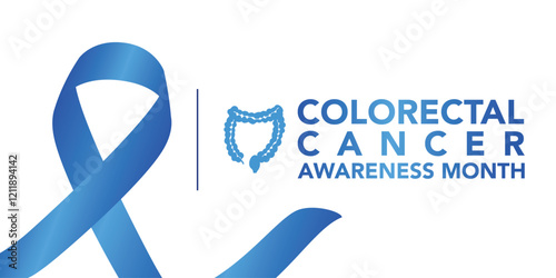 Vector illustration on the theme of Colorectal Cancer awareness month. It is a type of cancer that begins in the large intestine. The colon is the final part of the digestive tract.