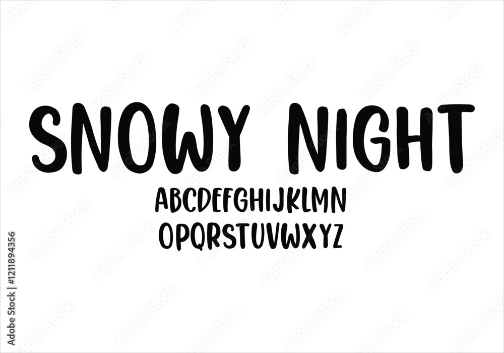 Snowy Night font for logo and headline. Isolated vector typeset Snowy Night font for logo and headline. Isolated vector typeset
