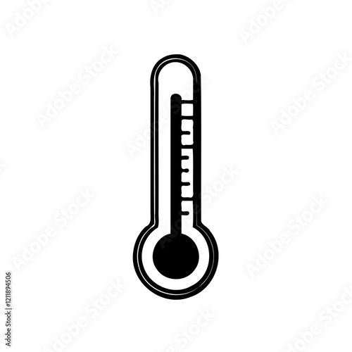 Black Thermometer Temperature Icon