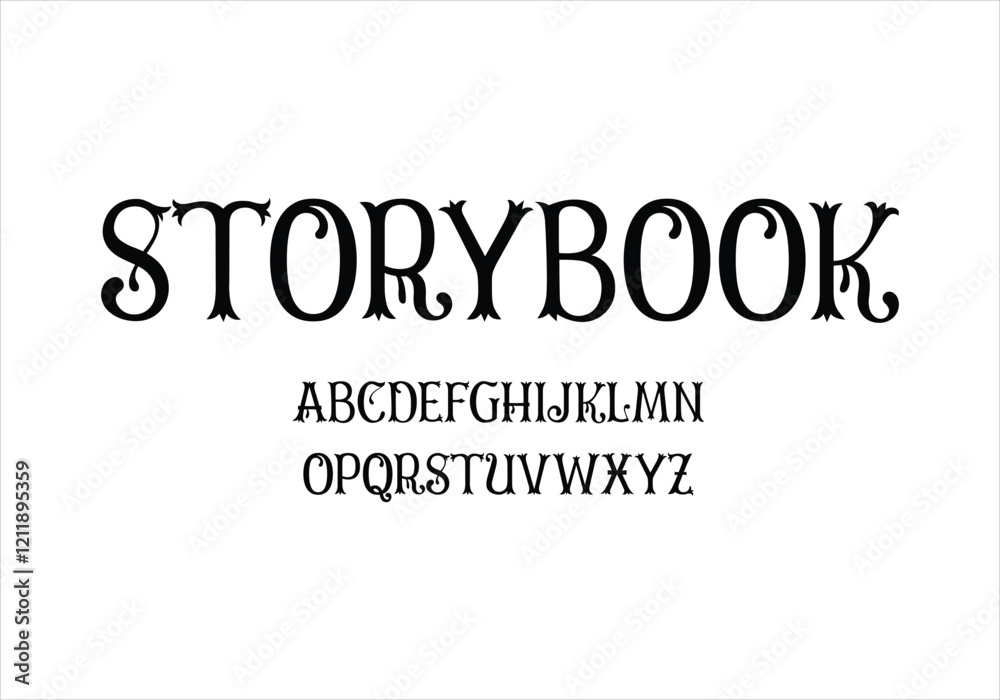 Story Book font for logo and headline. Isolated vector typeset Story Book font for logo and headline. Isolated vector typeset