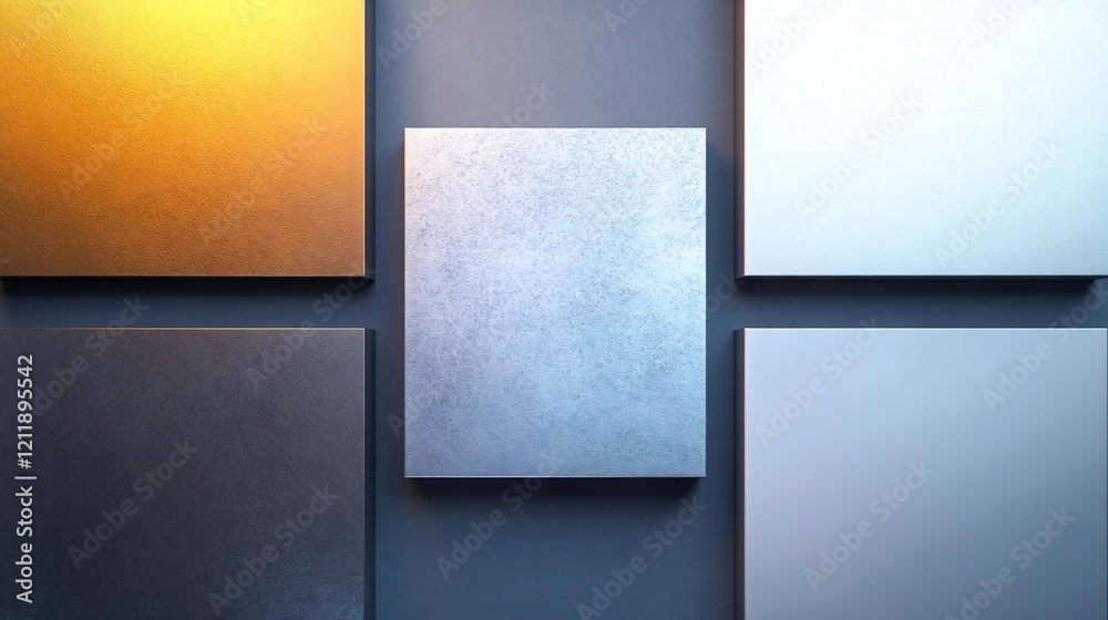 Textured squares subtly arranged warm cool color palette. AI Generated Textured squares subtly arranged warm cool color palette. AI Generated