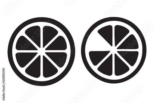 Silhouette Illustration of Orange Slices
