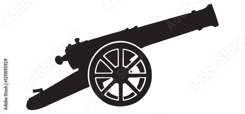 Cannon Silhouette Illustration Military History