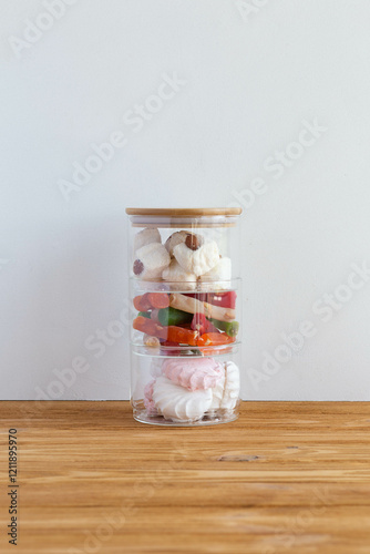 glass jar on a wooden table