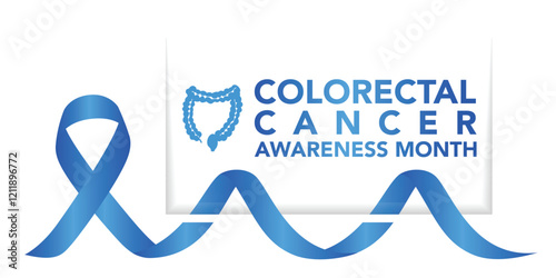 Vector illustration on the theme of Colorectal Cancer awareness month. It is a type of cancer that begins in the large intestine. The colon is the final part of the digestive tract.