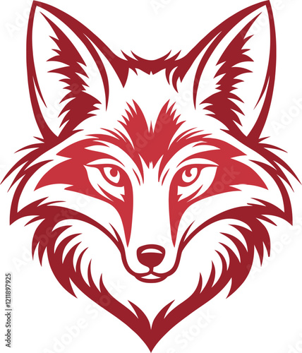 red fox, fox logo silhouette vector line art logo design