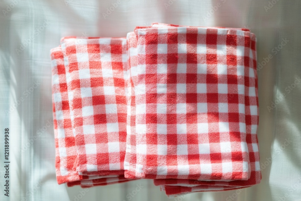 Two colorful towels on a clean background, perfect for decorative or functional use Two colorful towels on a clean background, perfect for decorative or functional use