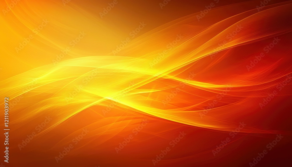 Obraz premium Abstract Orange and Yellow Wave Design