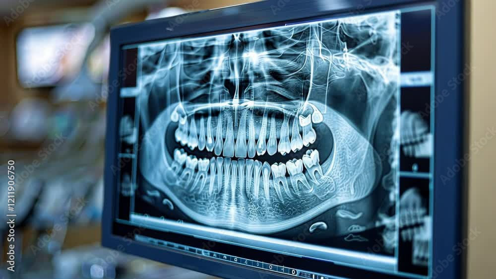 Panoramic jaw image using an orthopantomograph Panoramic jaw image using an orthopantomograph
