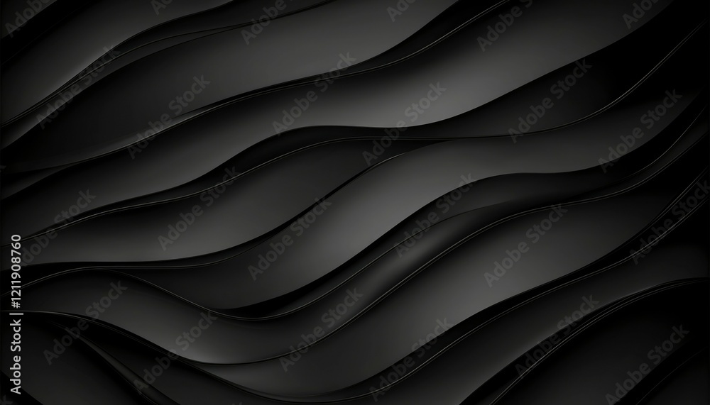 Fototapeta premium Abstract Black Wave Design Background Image