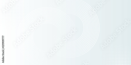 Wallpaper Mural White abstract background. Modern circle lines pattern. Futuristic concept. Minimal geometric design modern background Torontodigital.ca