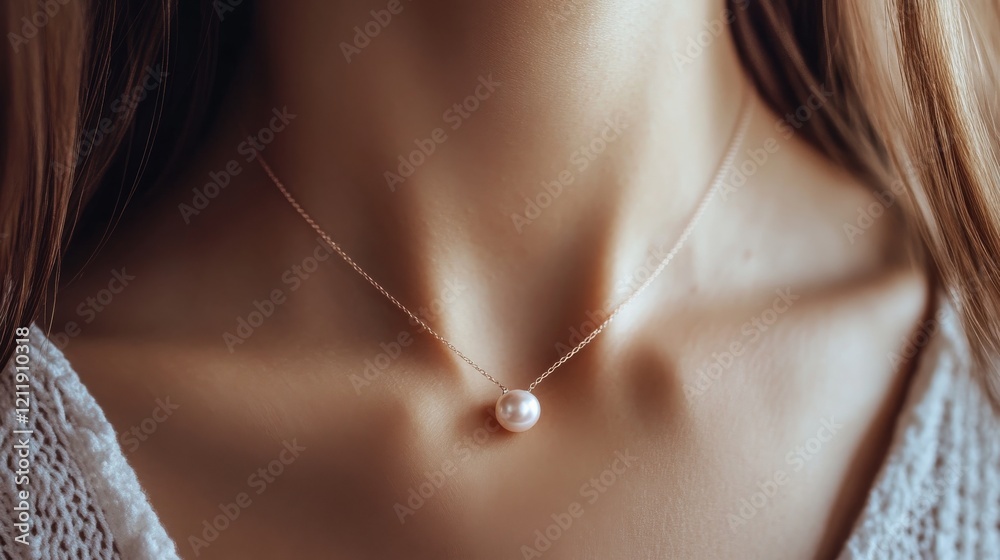 Close-up white freshwater pearl necklace. Close-up white freshwater pearl necklace.