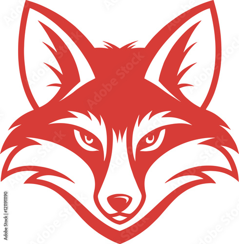 red fox, fox logo silhouette vector line art logo design