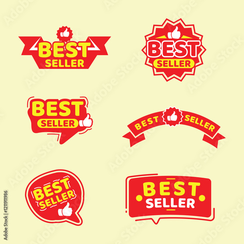 best seller logo label
