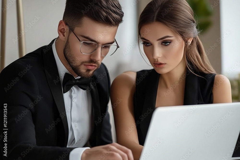 Male worker consulting female project manager or financial analyst in office. Business expert explaining possible risks to client. Male worker consulting female project manager or financial analyst in office. Business expert explaining possible risks to client.