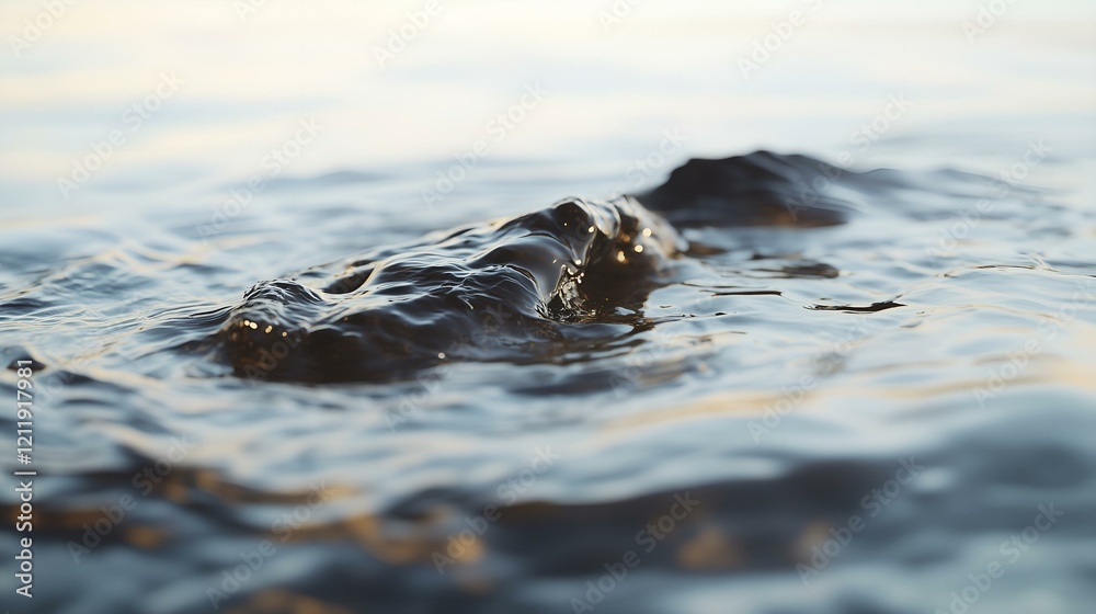 Close-up of dark water surface with ripples and gentle light reflections, symbolizing environmental concern. Close-up of dark water surface with ripples and gentle light reflections, symbolizing environmental concern.