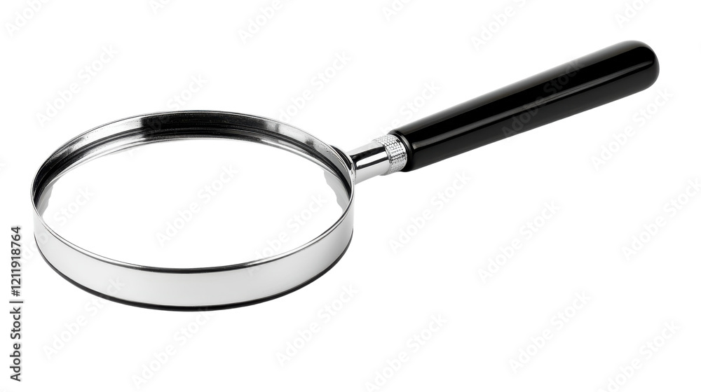 Exploring details of the world through a magnifying glass on a bright surface Exploring details of the world through a magnifying glass on a bright surface