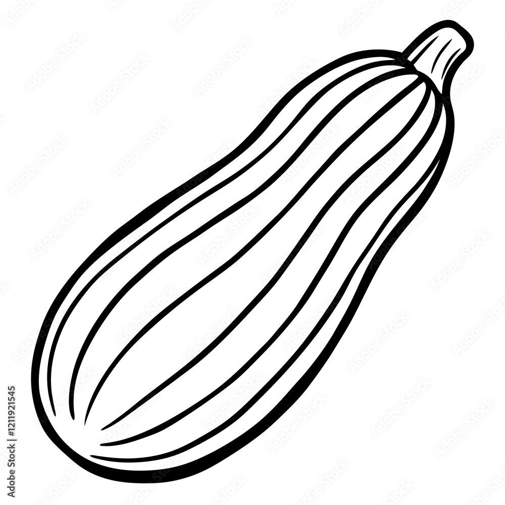 Minimalist Zucchini Vector Artwork Minimalist Zucchini Vector Artwork