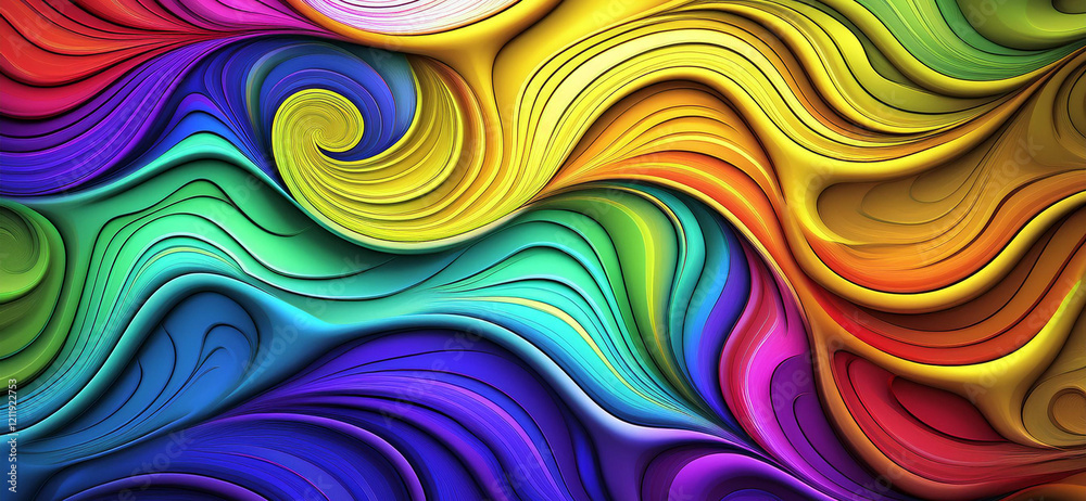 Colorful background of patterns and scaling palettes_3D Colorful background of patterns and scaling palettes_3D